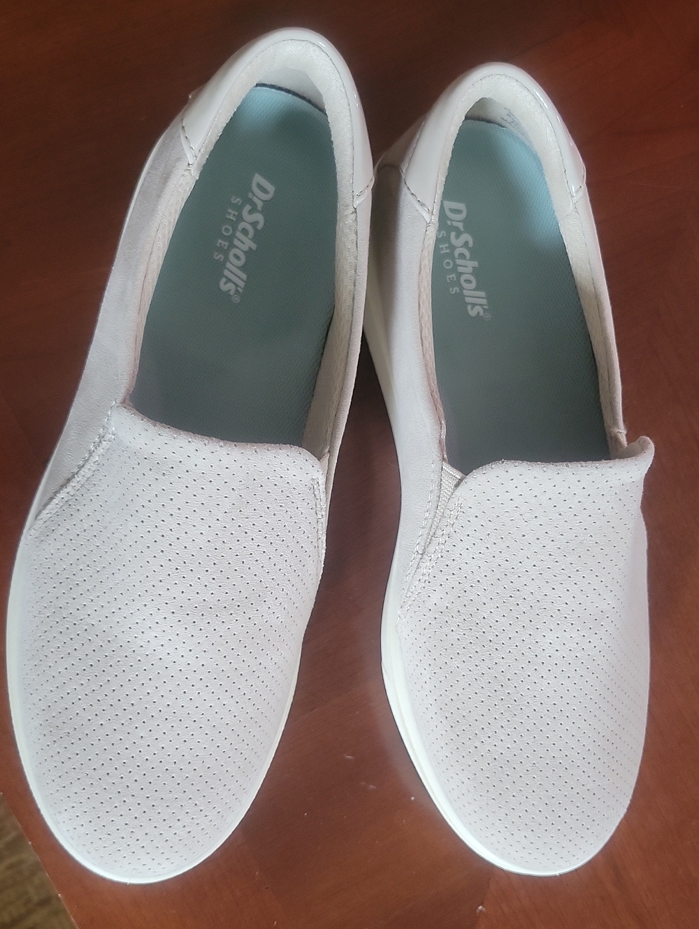 Dr. Scholl's Women's White Perforated Slip-On Sneakers Size 6